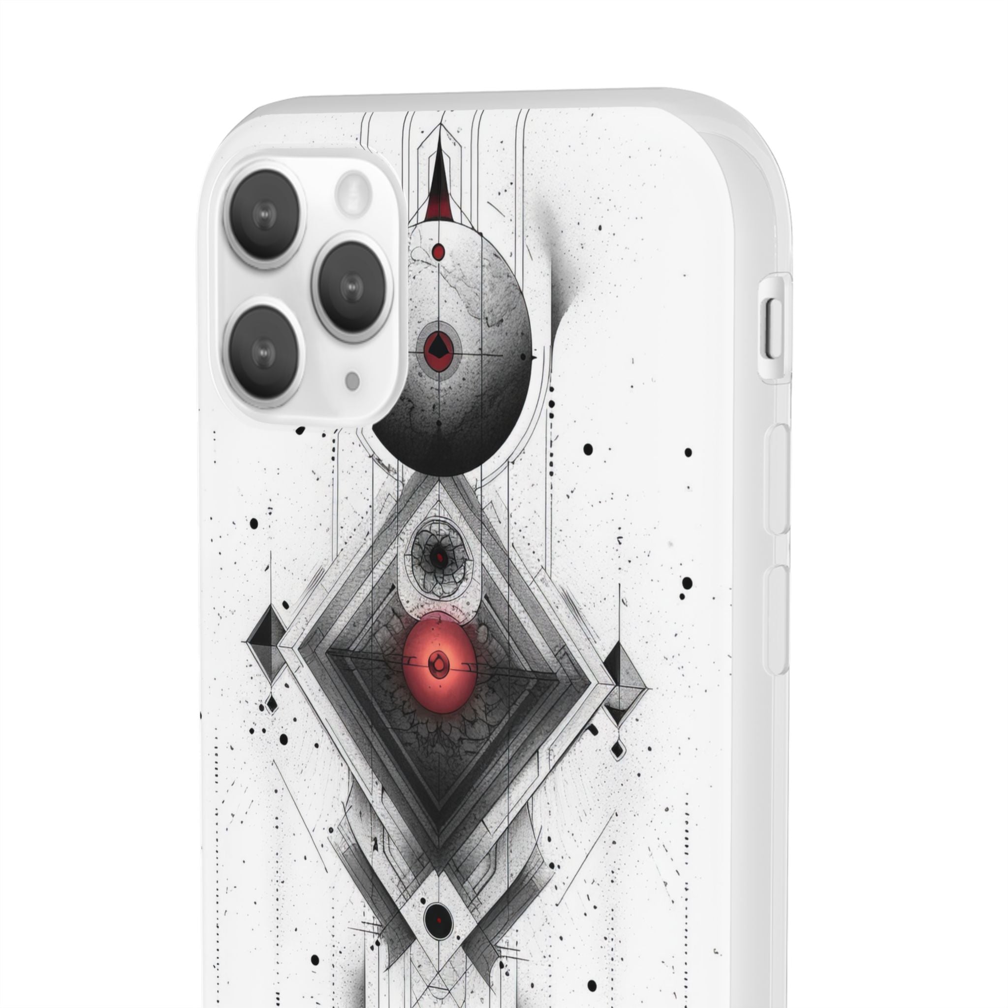 Red Geometry Harmony | Flexible Phone Case for iPhone