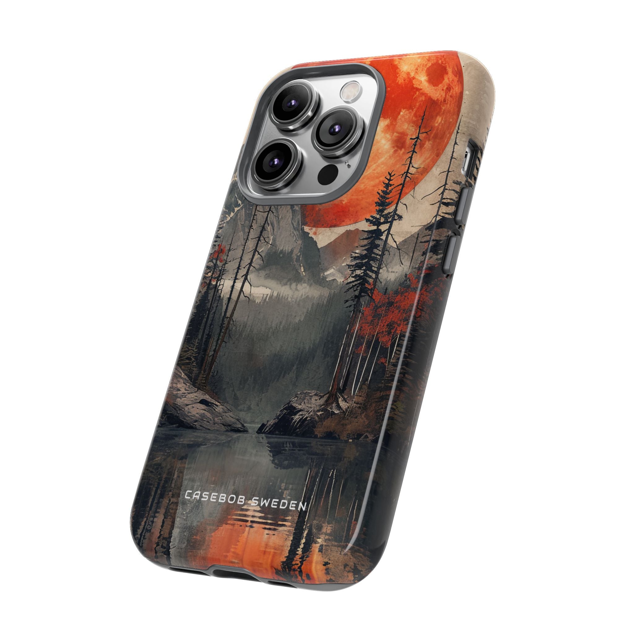 Celestial Glow Over Reflective Landscape iPhone 14 - Tough Phone Case