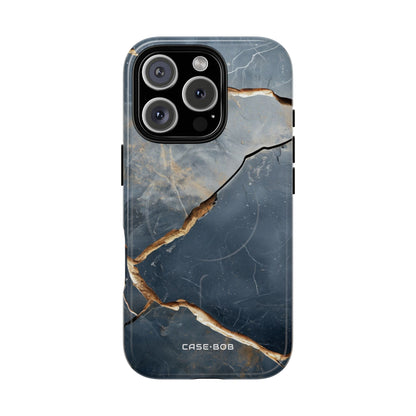 Jagged Vein Navy iPhone 16 Pro Case - Tough+