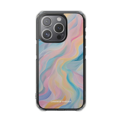 Dreamy Pastel Swirls - Clear Impact iPhone 15 Phone Case