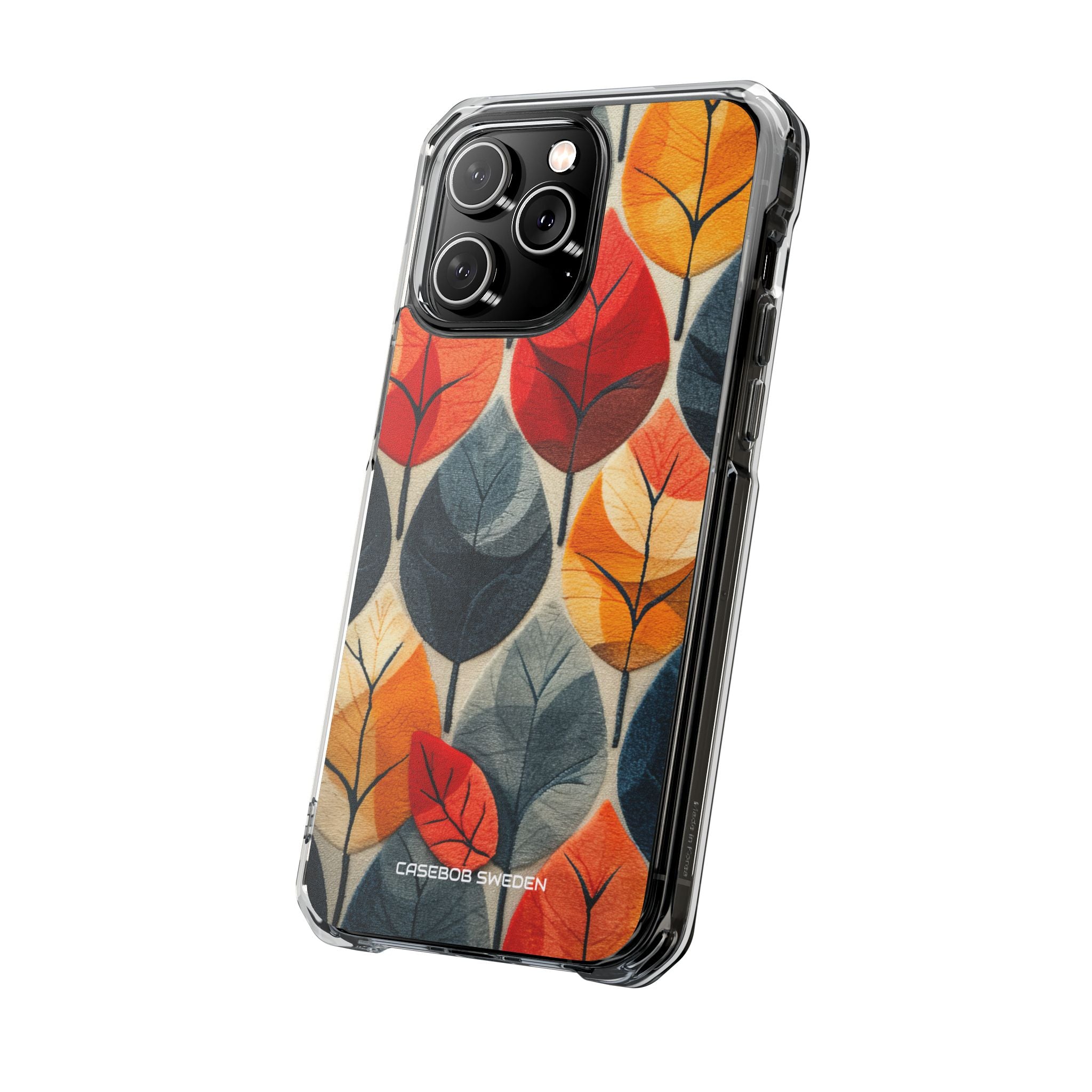 Autumn Leaf Design - Clear Impact iPhone 14 Phone Case