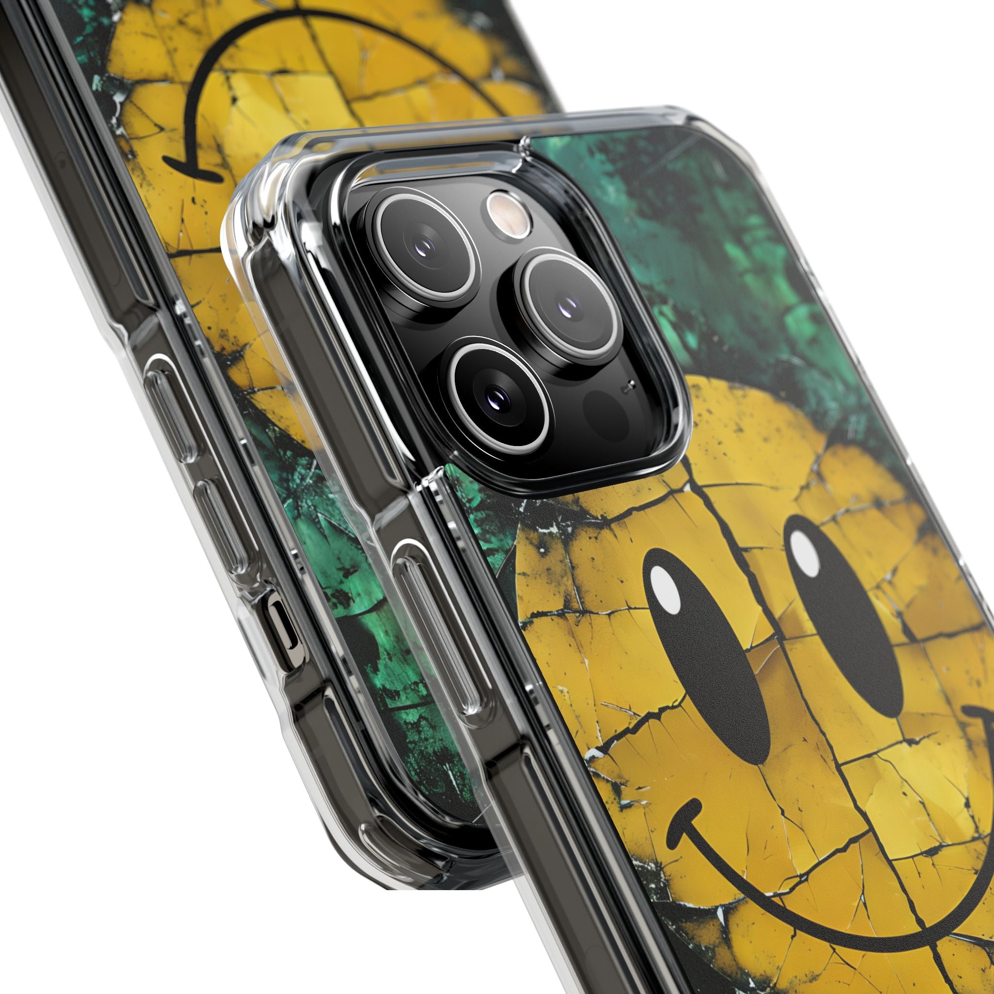 Cracked Smiley iPhone 14 Pro Max Case - Impact