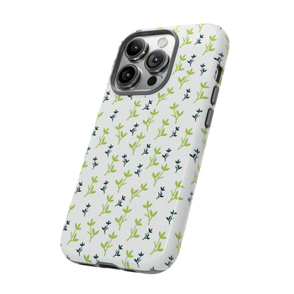 White Flower Pattern - Protective Phone Case