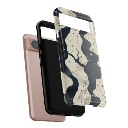 Organic Fluid Silhouettes with Cosmic Depth Google Pixel 8 - Tough Phone Case