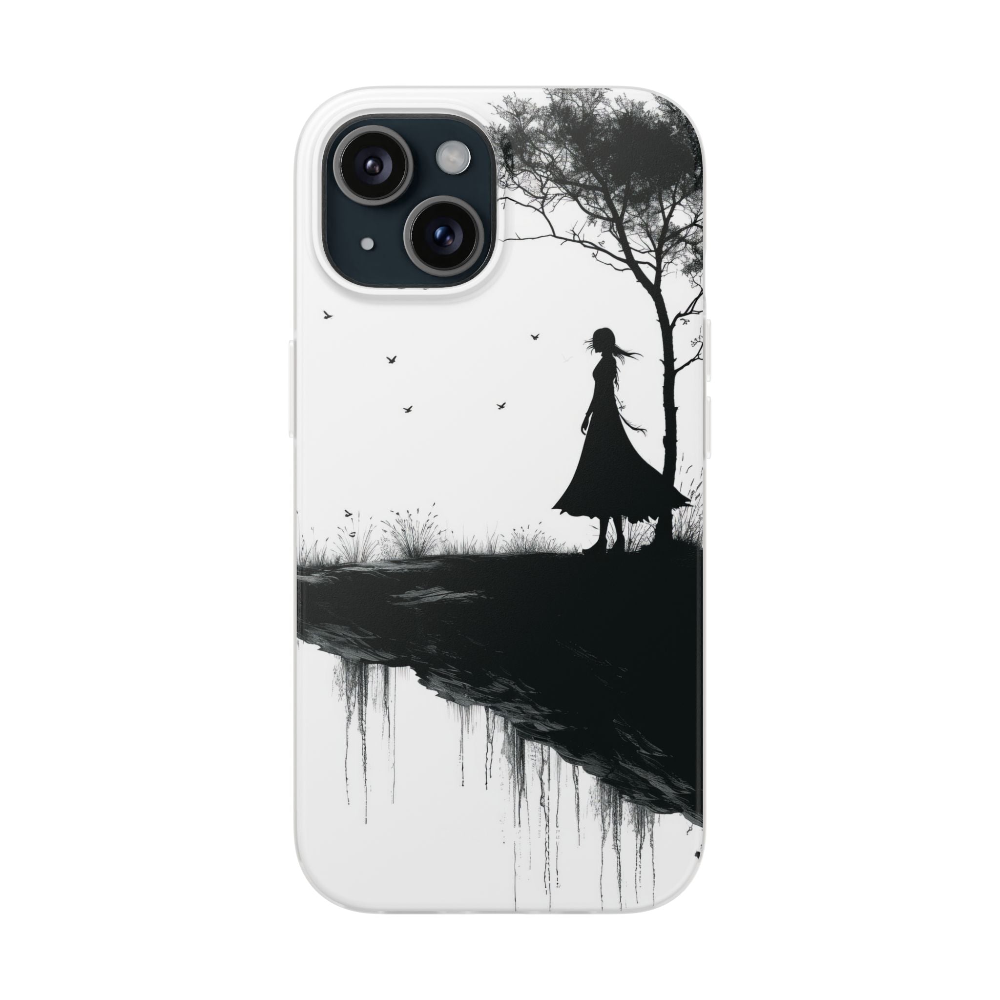 Cliffside Silhouette iPhone 15 Case - Soft