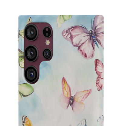 Watercolor Butterfly Bliss - Slim Samsung S22 Phone Case