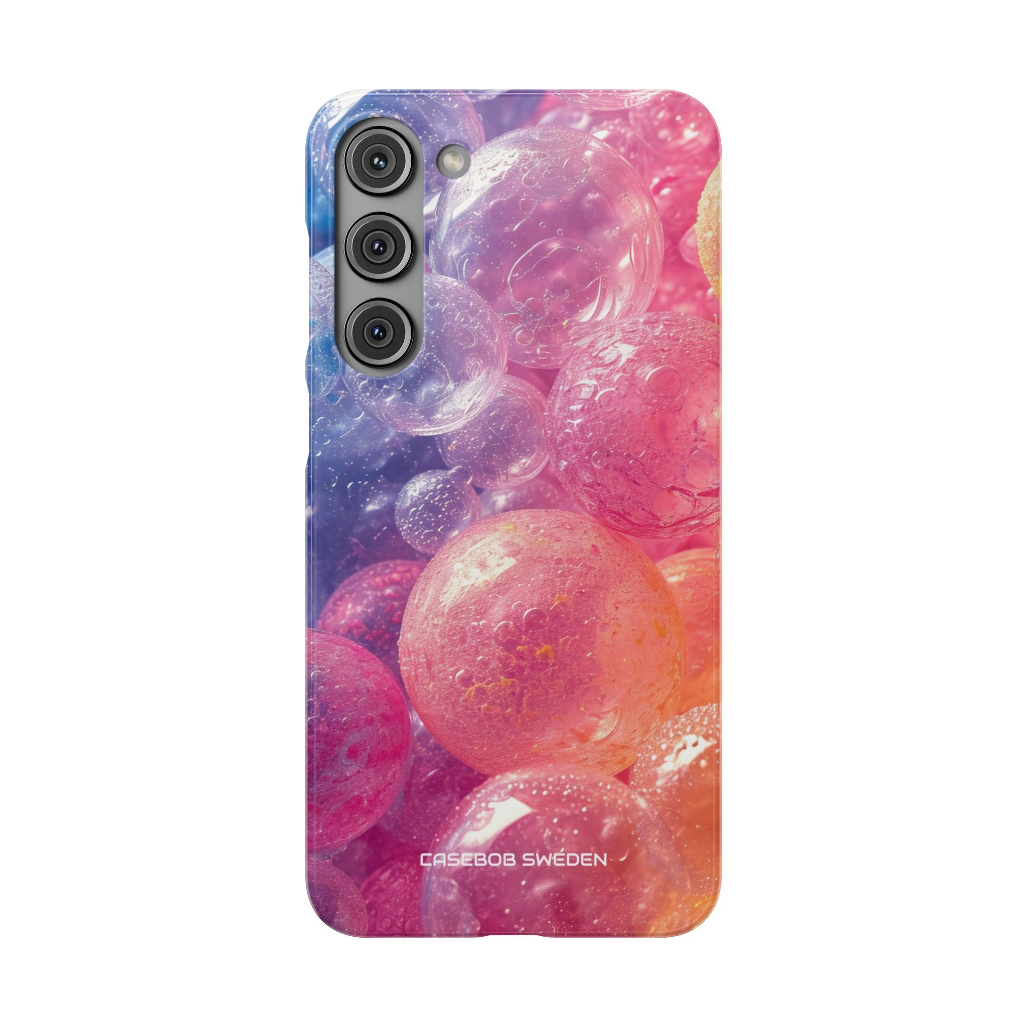 Pink Blue Glossy Spheres - Slim Samsung S23 Phone Case