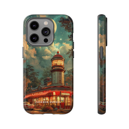 Vintage Moonlit Diner Fantasy iPhone 14 - Tough Phone Case