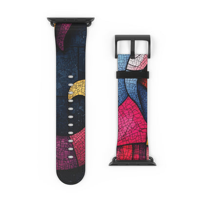 Blue Mosaic Elephant - Watch Band