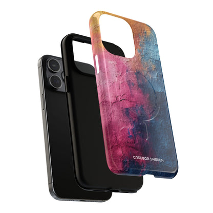 Blue Pink Abstract - Tough + MagSafe® iPhone 15 Phone Case