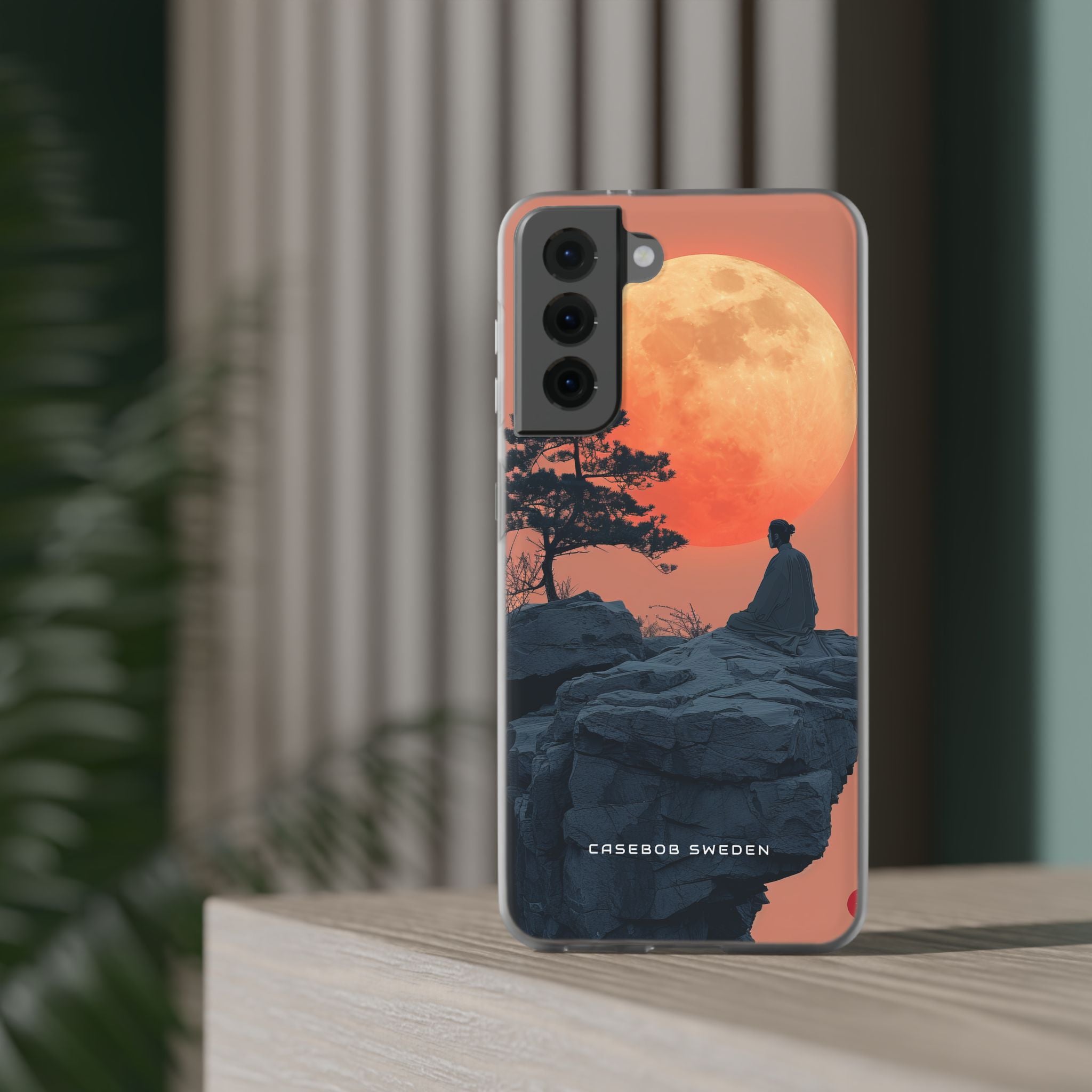 Zen Tranquility Under a Red Moon Samsung S21 - Flexi Phone Case