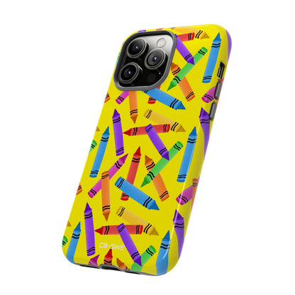 Crayons Scatter Playfully - iPhone Case