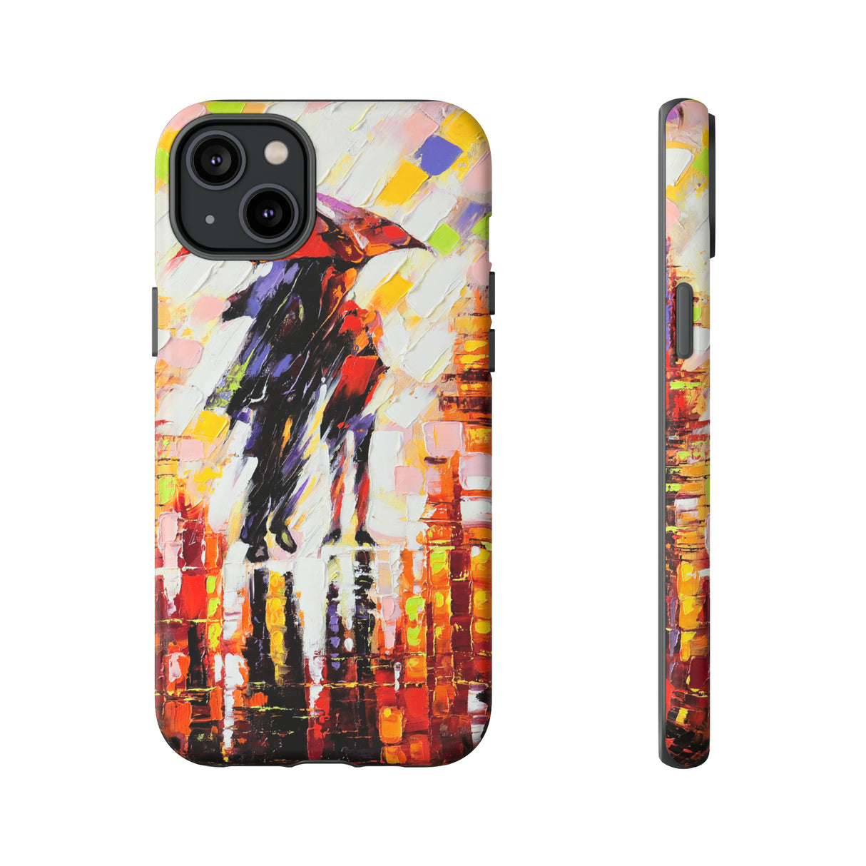 Oil Panting - Enamoured under Umbrella - Protective Phone Case