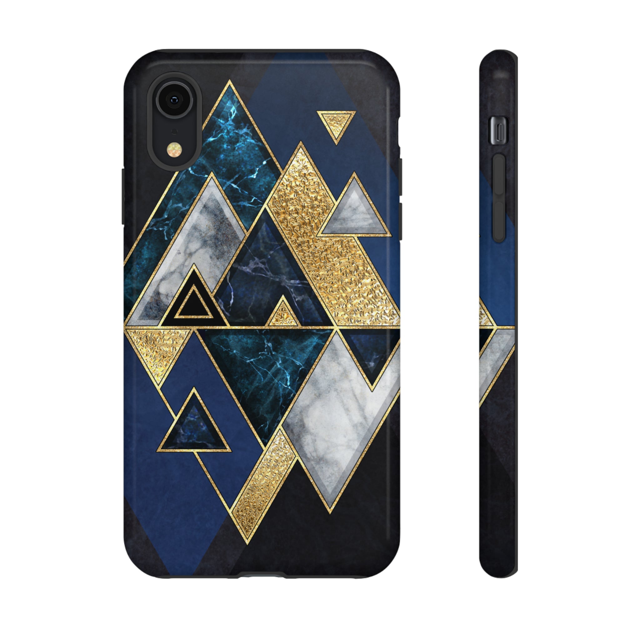 Dark Blue Geometric - Protective Phone Case