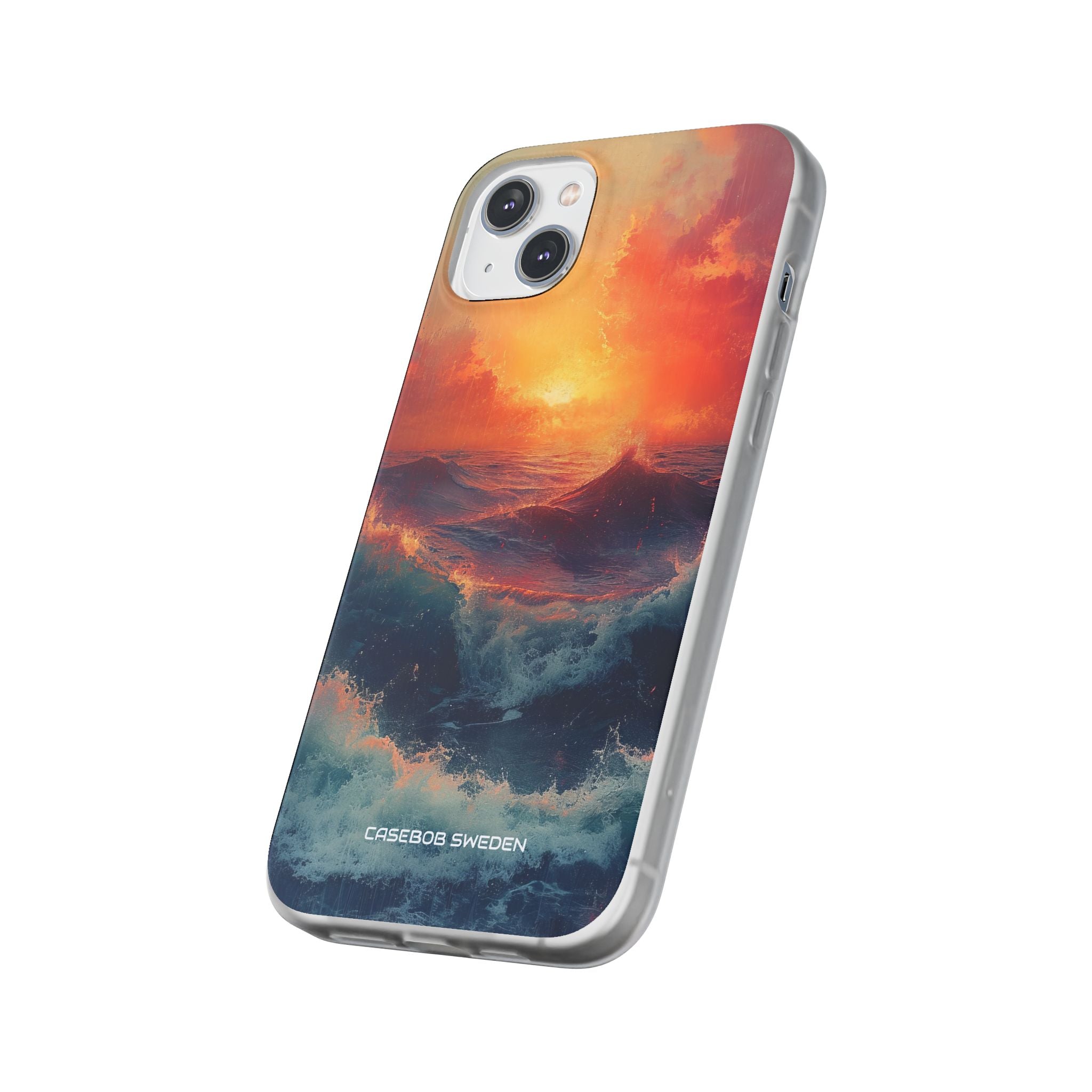 Ocean Sunset Waves - Flexi iPhone 14 Phone Case