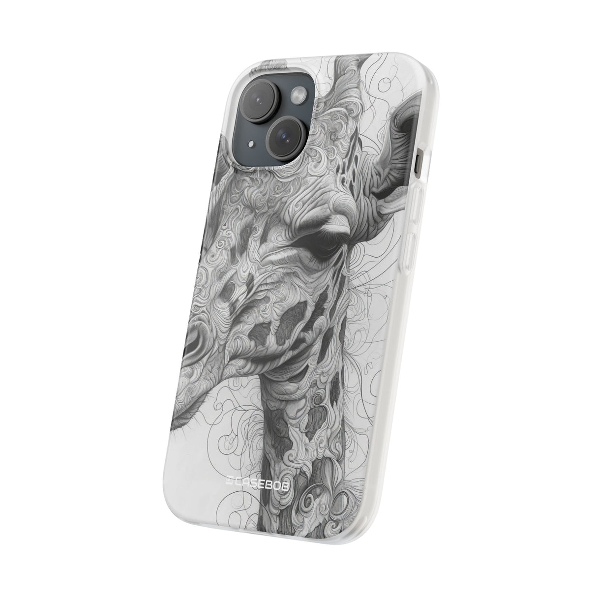 Monochrome Giraffe | Flexible Phone Case for iPhone