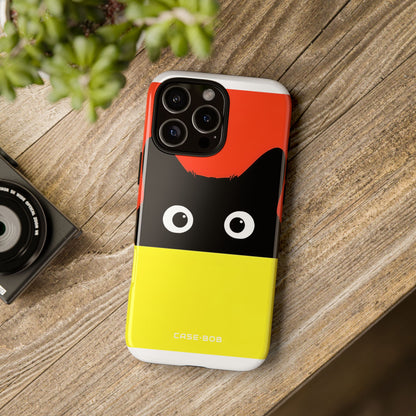 Peekaboo Cat Crimson iPhone 16 Pro Max Case - Tough