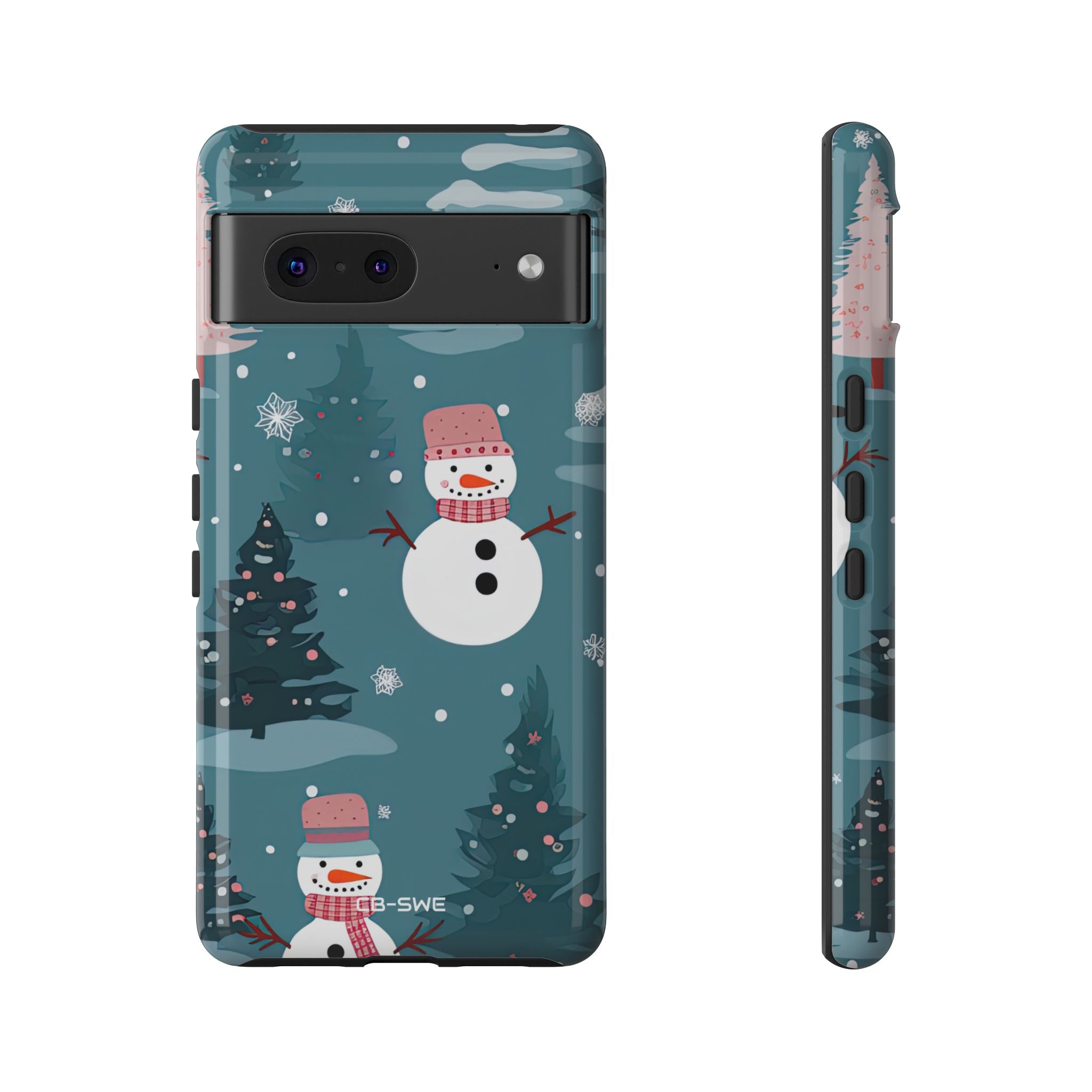 Snowmen Celebrate Together - Google Pixel Case