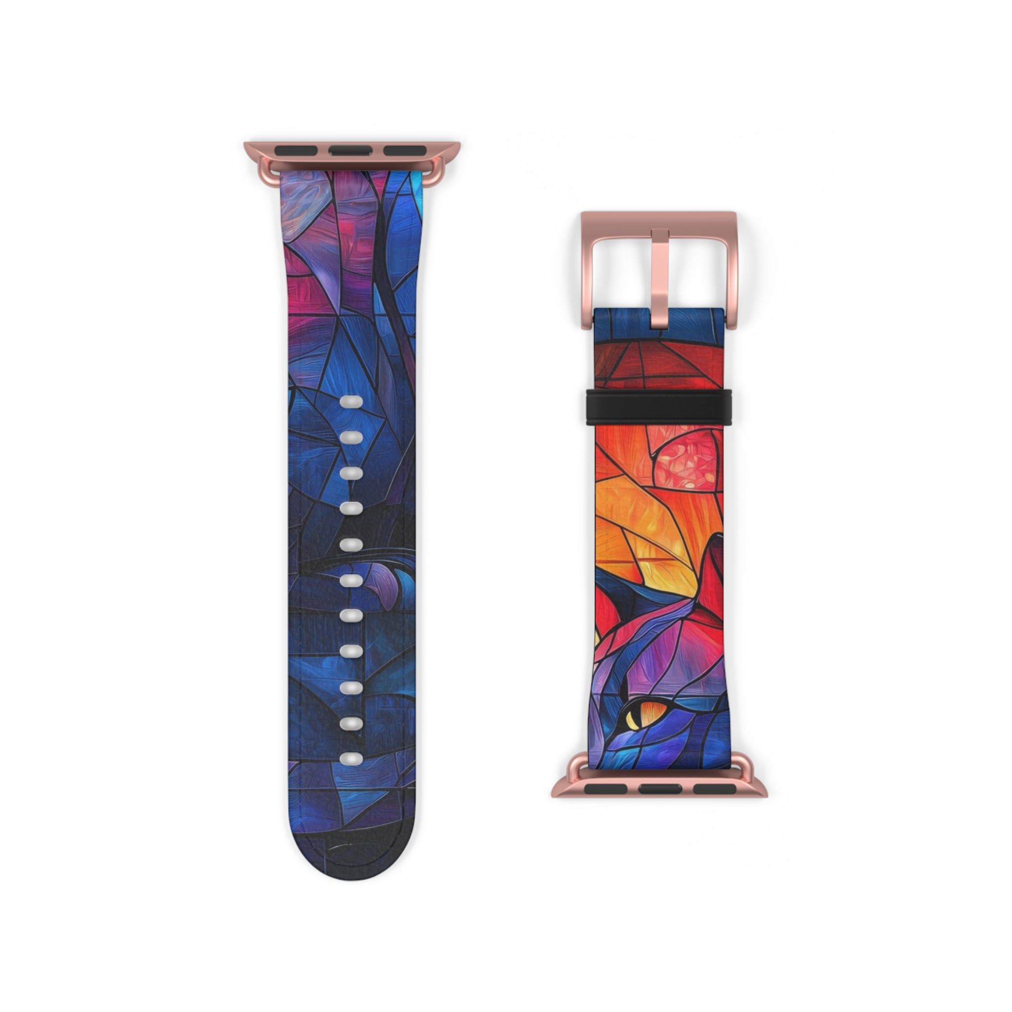 Stained Glass Cat - Watch Band