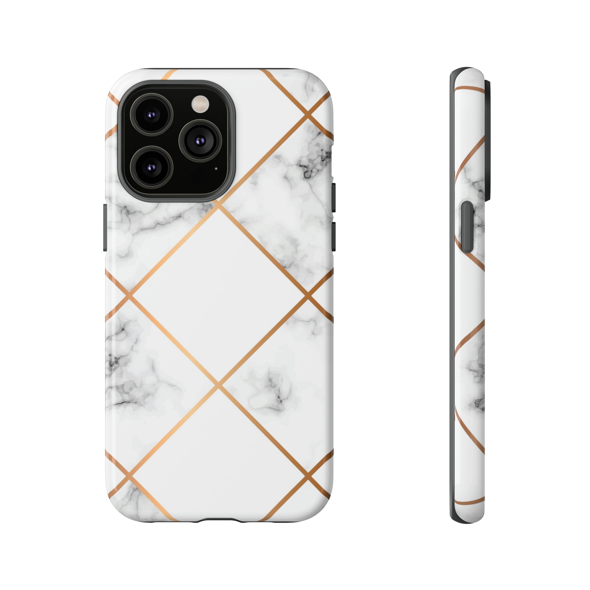 White Marble - Protective Phone Case