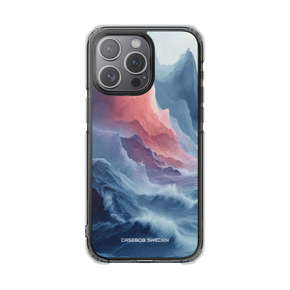 Mountain Wave Serenity - Clear Impact iPhone 15 Phone Case