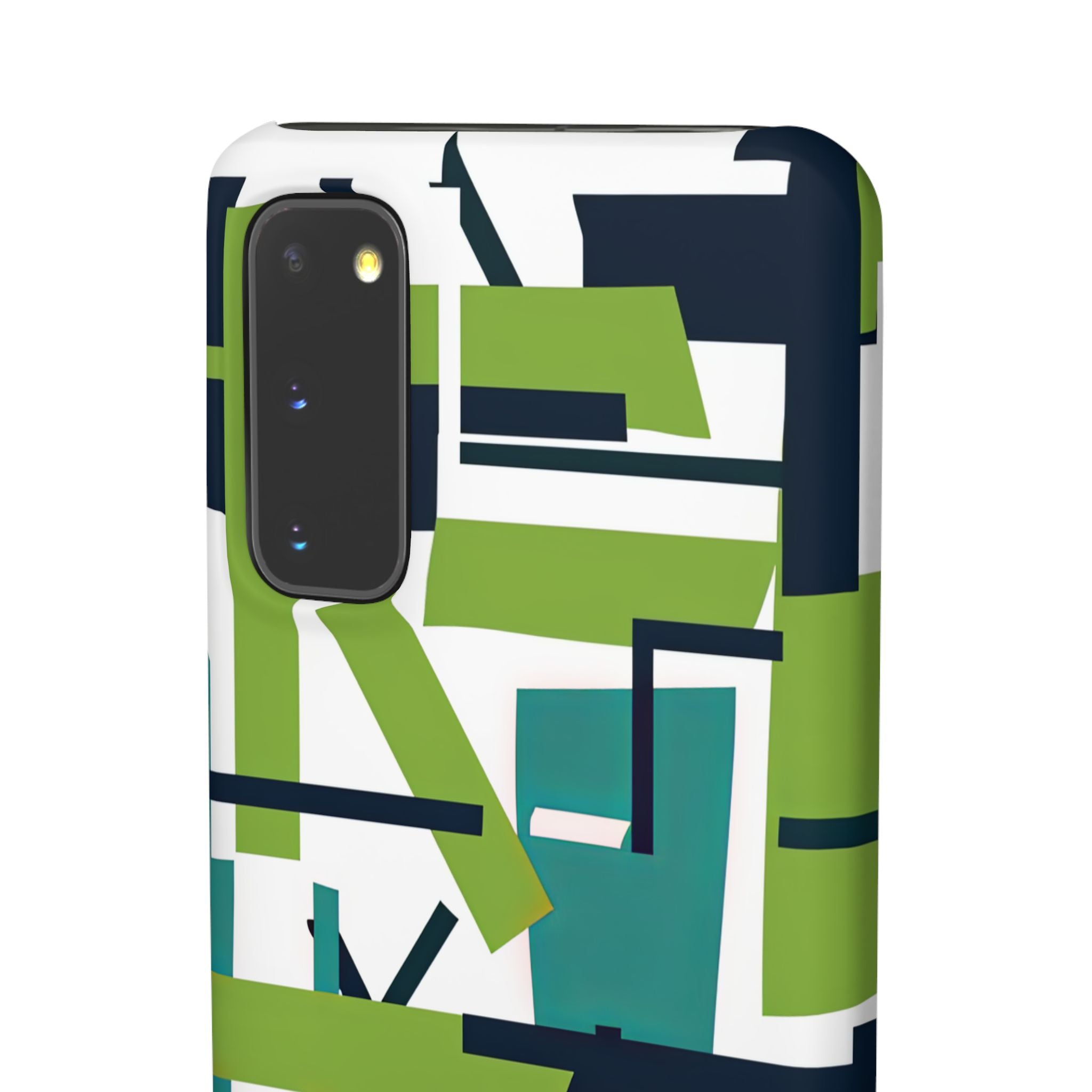 Green Geometry Glide Samsung S20 - Slim Phone Case