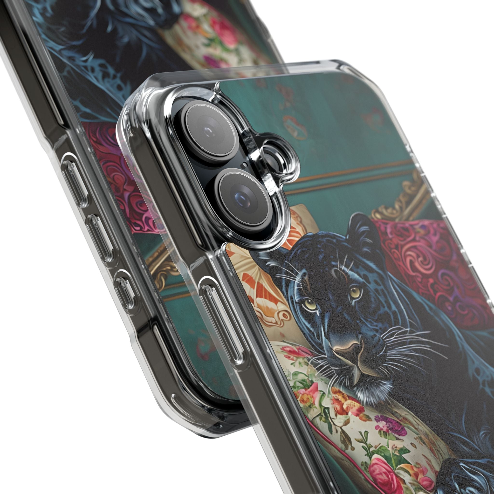 Panther on Vintage Chaise iPhone Case - Impact