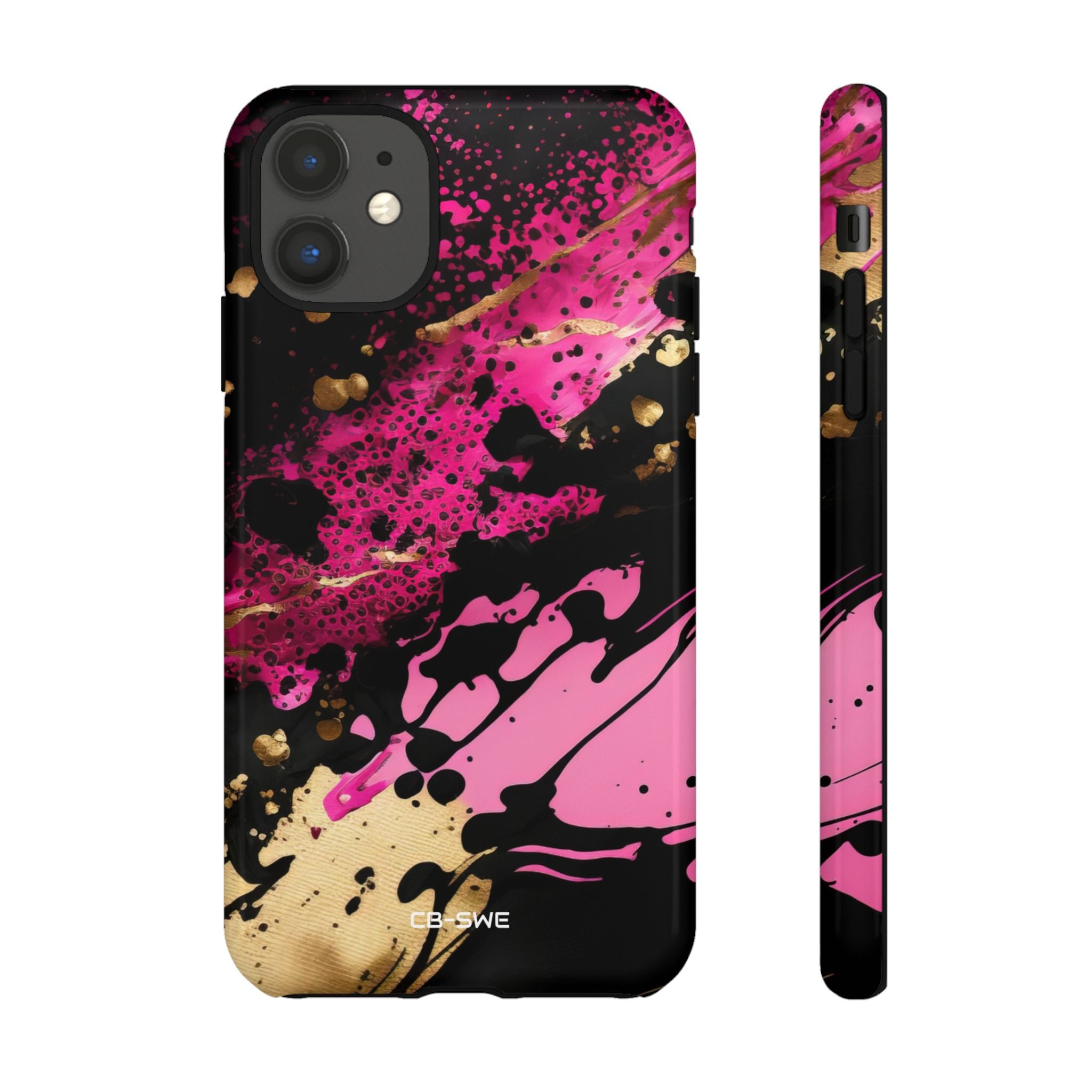 Dynamic Splatter Elegance - iPhone Case