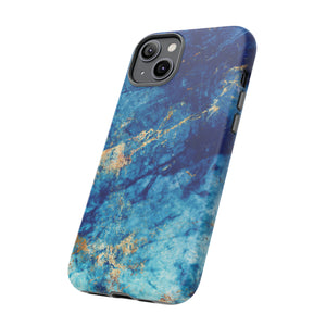 Blue Marble Background - Protective Phone Case