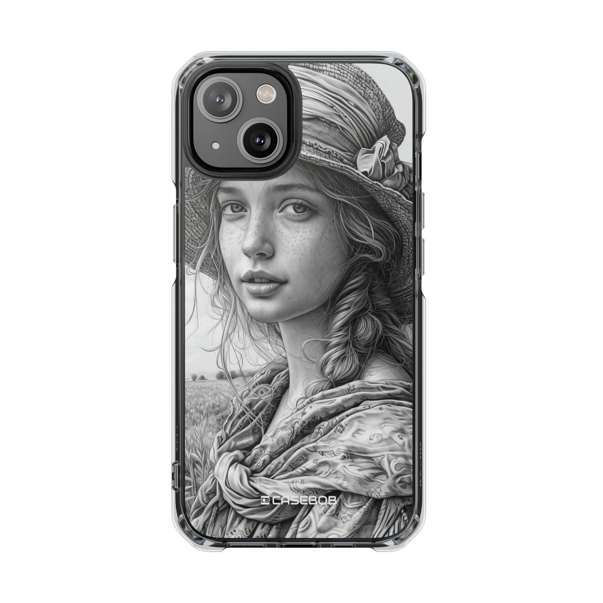 Serene Sketch Portrait - Phone Case for iPhone