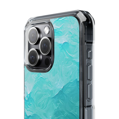 Soothing Aqua Currents iPhone 15 - Impact Clear+