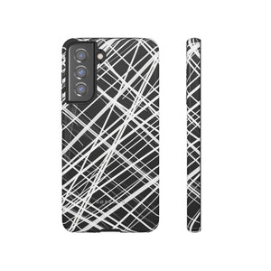 White Line Elegance - Protective Phone Case