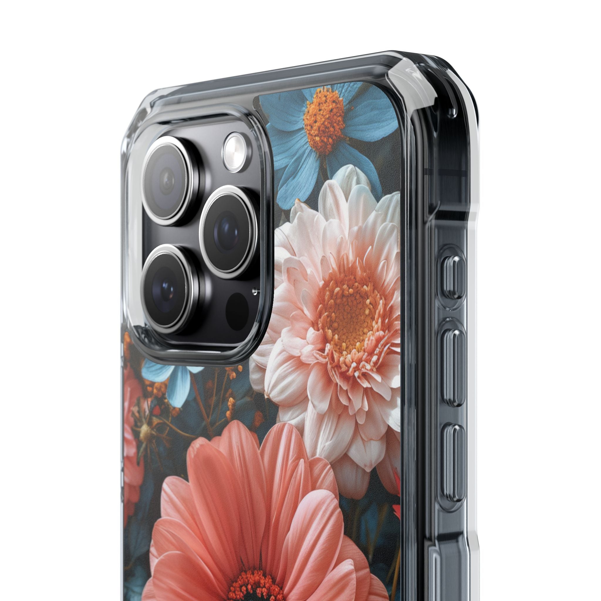 Surreal Floral Harmony iPhone 15 - Clear Impact Phone Case