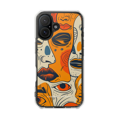 Gradient Face Mosaic iPhone 16 - Clear Impact Phone Case