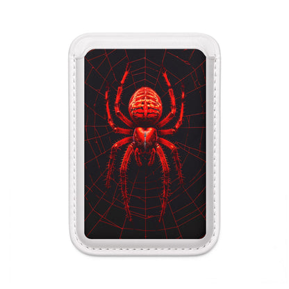 Crimson Spiderweb Wallet – MagSafe Ready