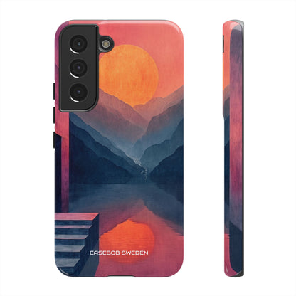 Surreal Sunset Landscape - Tough Samsung S22 Phone Case