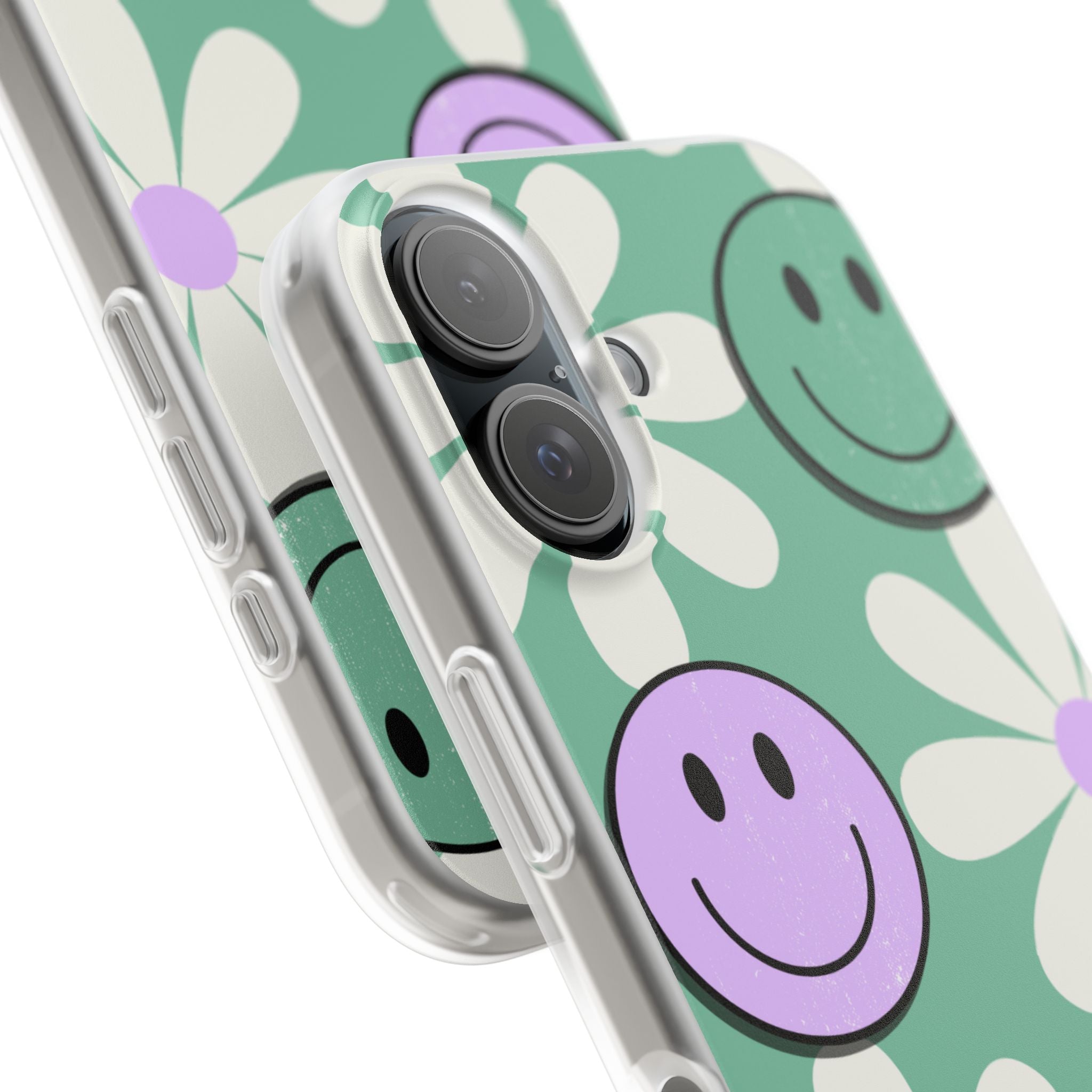 Smiley Daisy Glow iPhone 16 Case - Soft