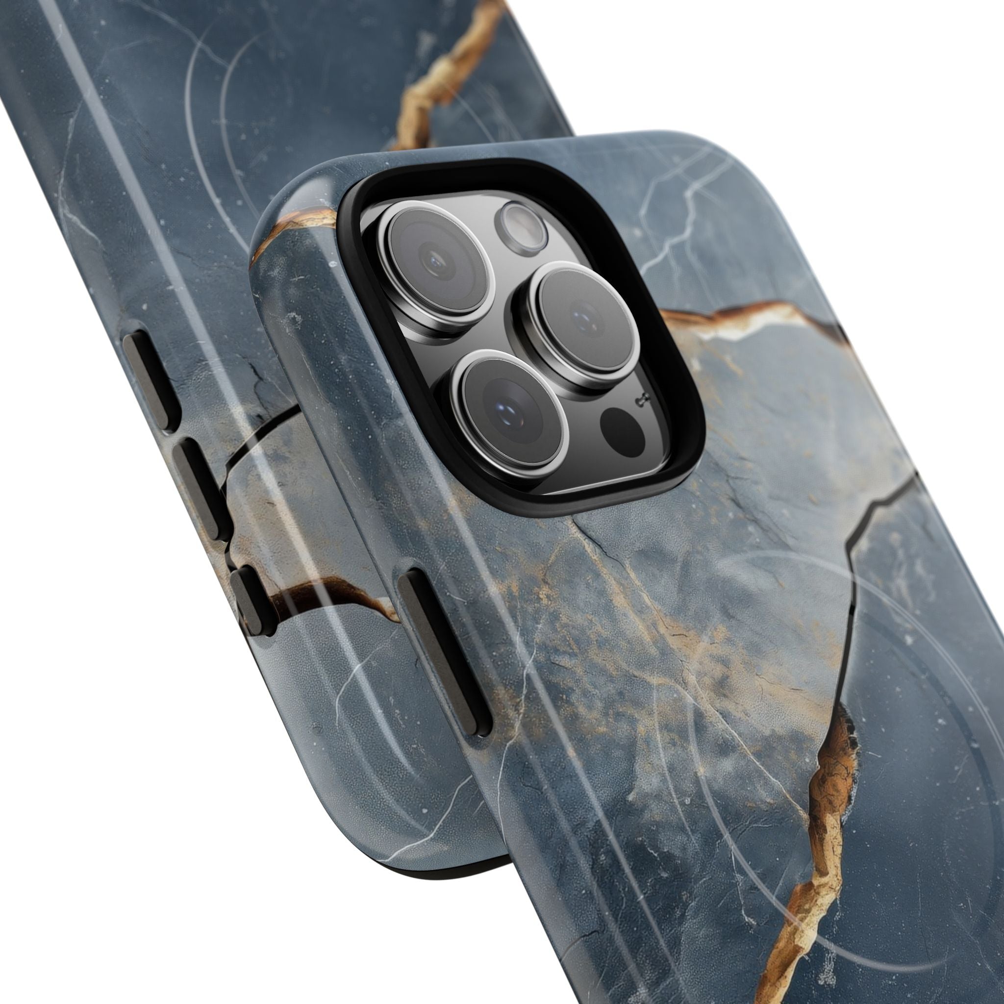 Jagged Vein Navy iPhone 16 Pro Max Case - Tough+