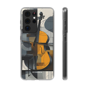 Cello-Abstraktion | Flexible Handyhülle für Samsung Galaxy