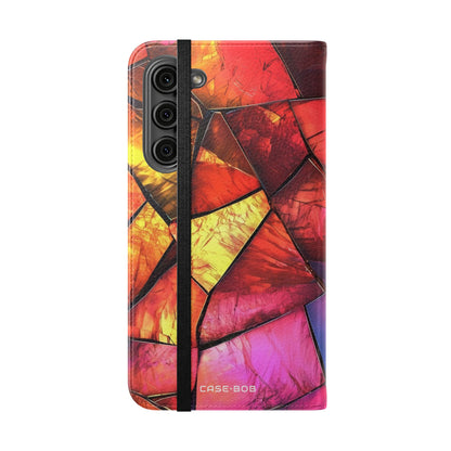 Crimson Shards - Samsung S23+ Case - Wallet