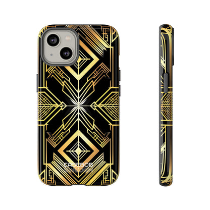 Golden Geometric Symphony iPhone 14 - Tough