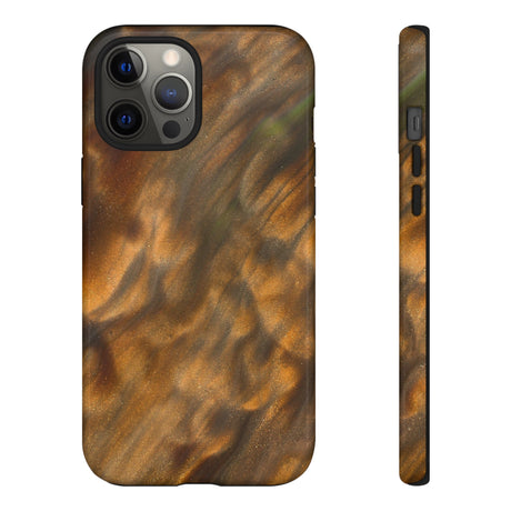 Gold Sand Ink Art iPhone Case (Protective) iPhone 12 Pro Max Glossy Phone Case