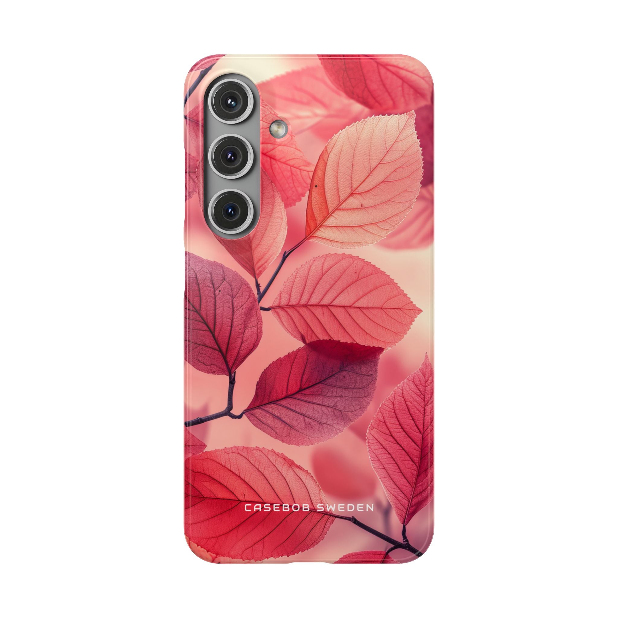 Elegant Pink Leaves Samsung S24 - Slim Phone Case