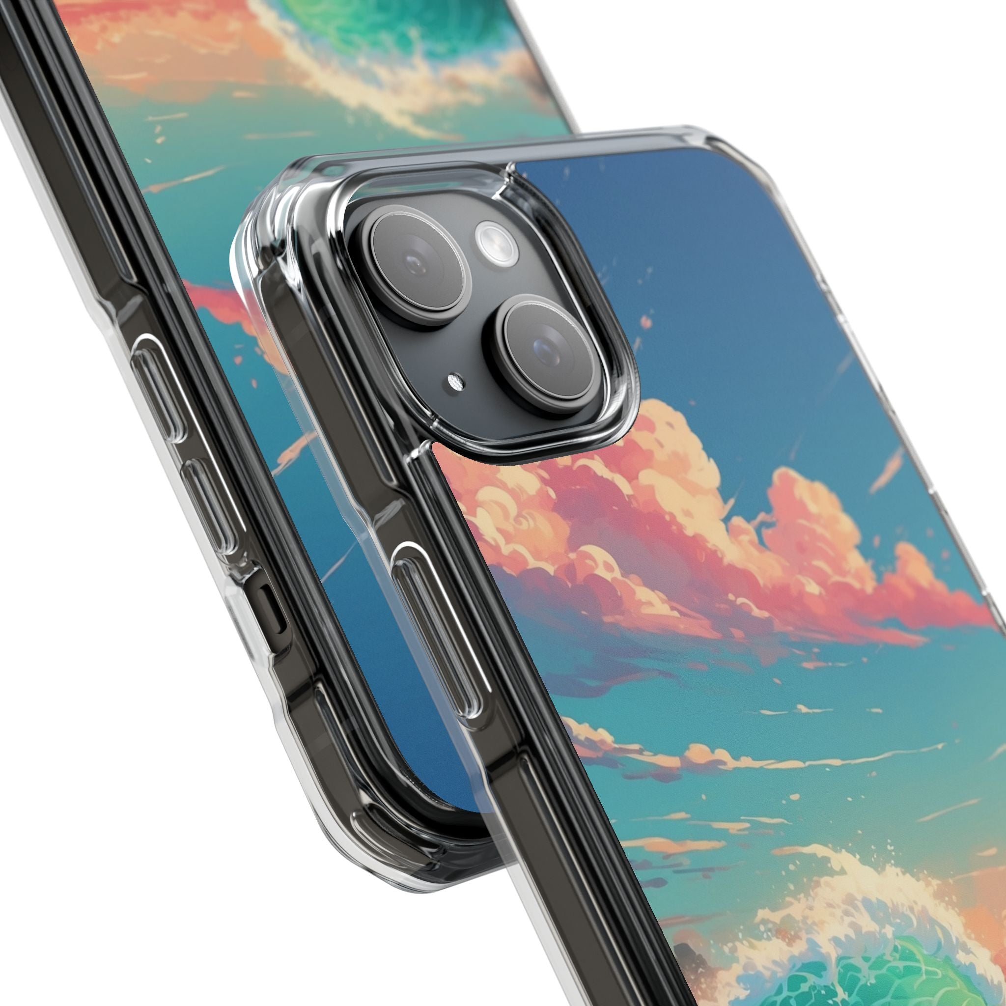 Turquoise Curl iPhone 15 Plus Case - Impact