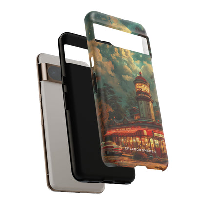 Vintage Moonlit Diner Fantasy Google Pixel 8 - Tough Phone Case