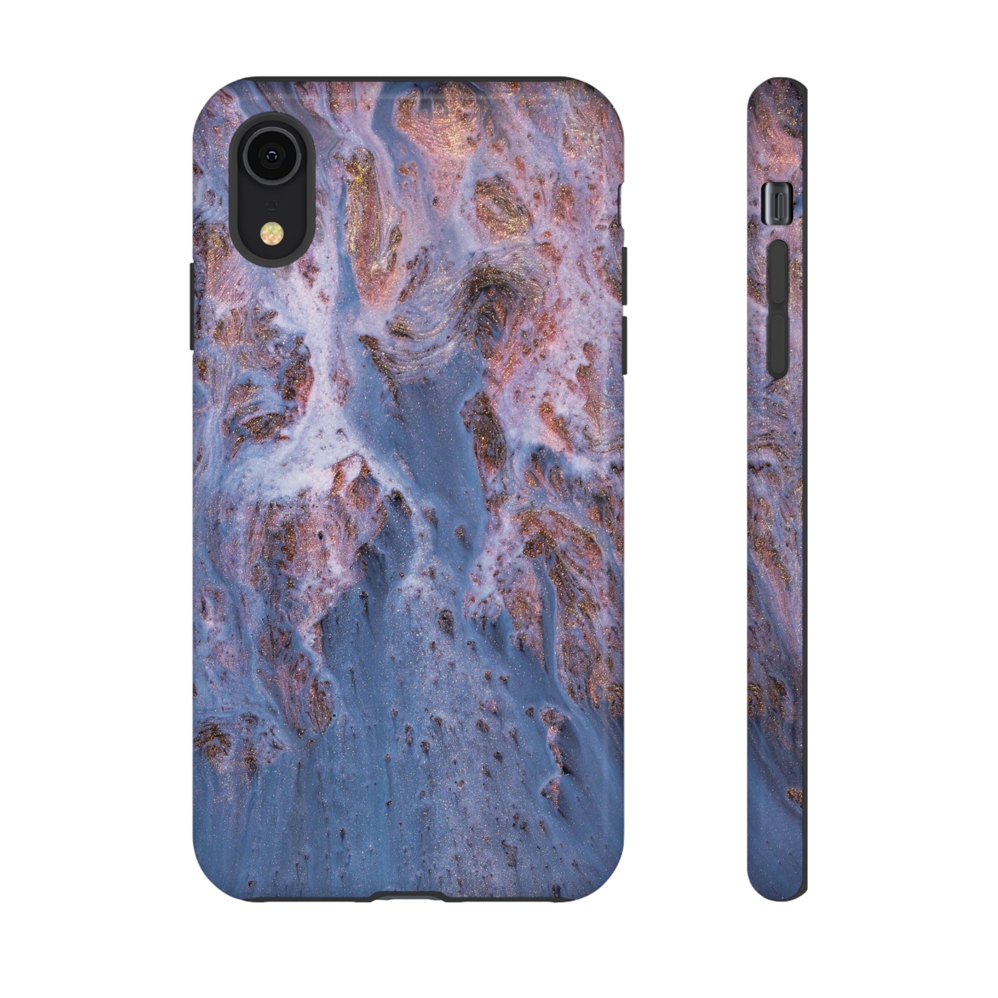 Blue Ice Ink Art iPhone Case (Protective) iPhone XR Glossy Phone Case