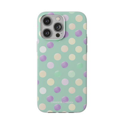 Pastel Polka Dots - Flexi iPhone 14 Phone Case