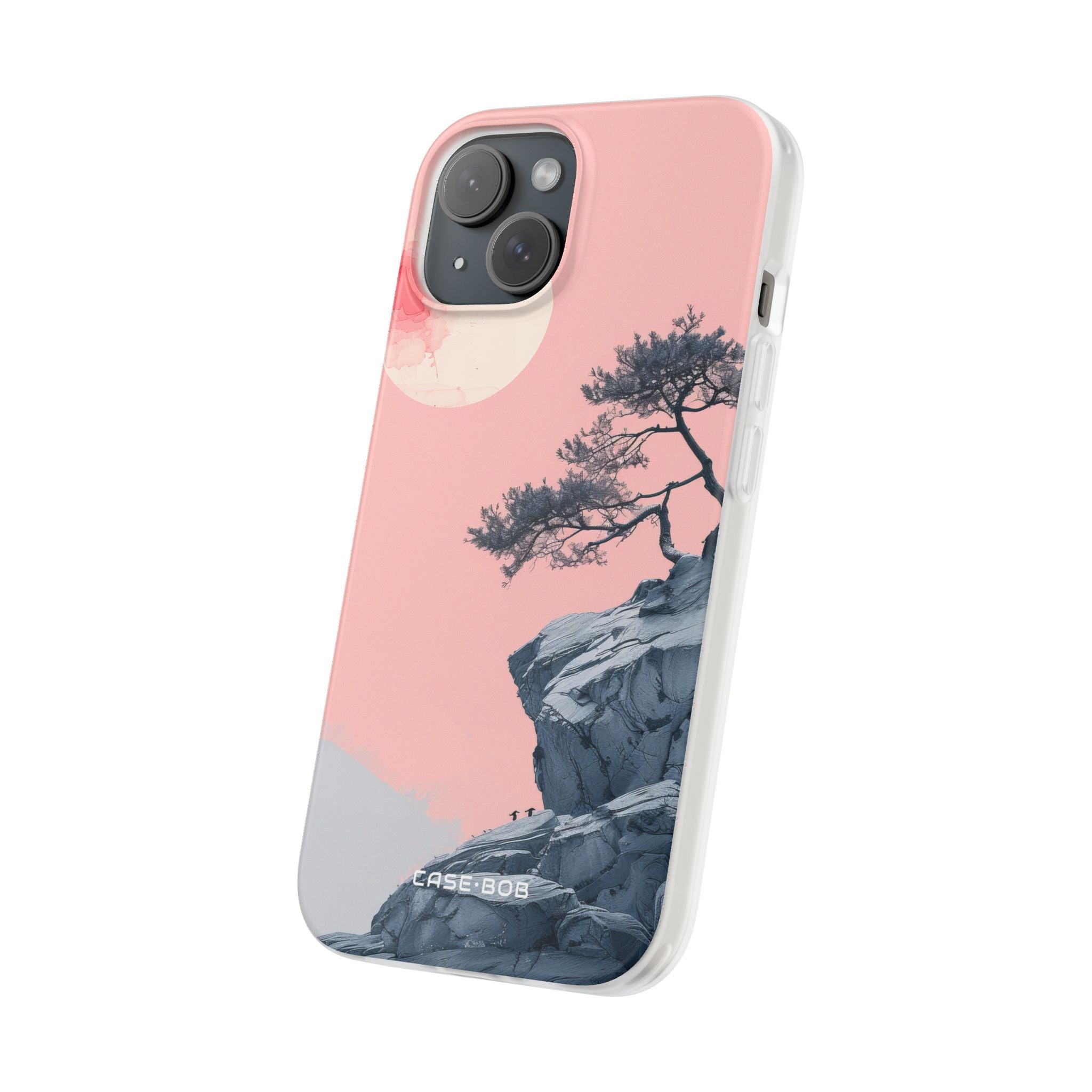 Crimson Moon Tree iPhone 15 Case - Soft