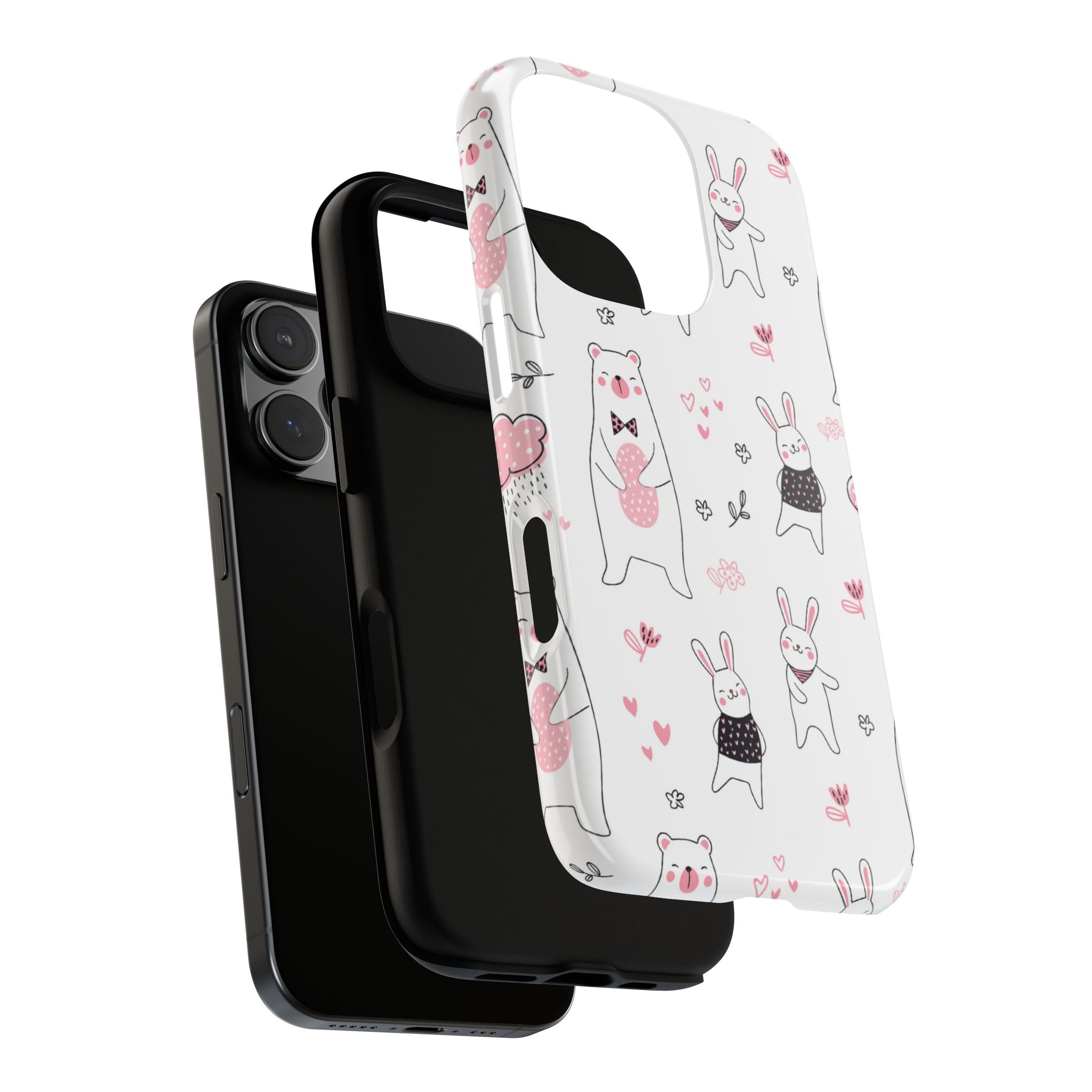 Bears Dance Playfully - iPhone Case