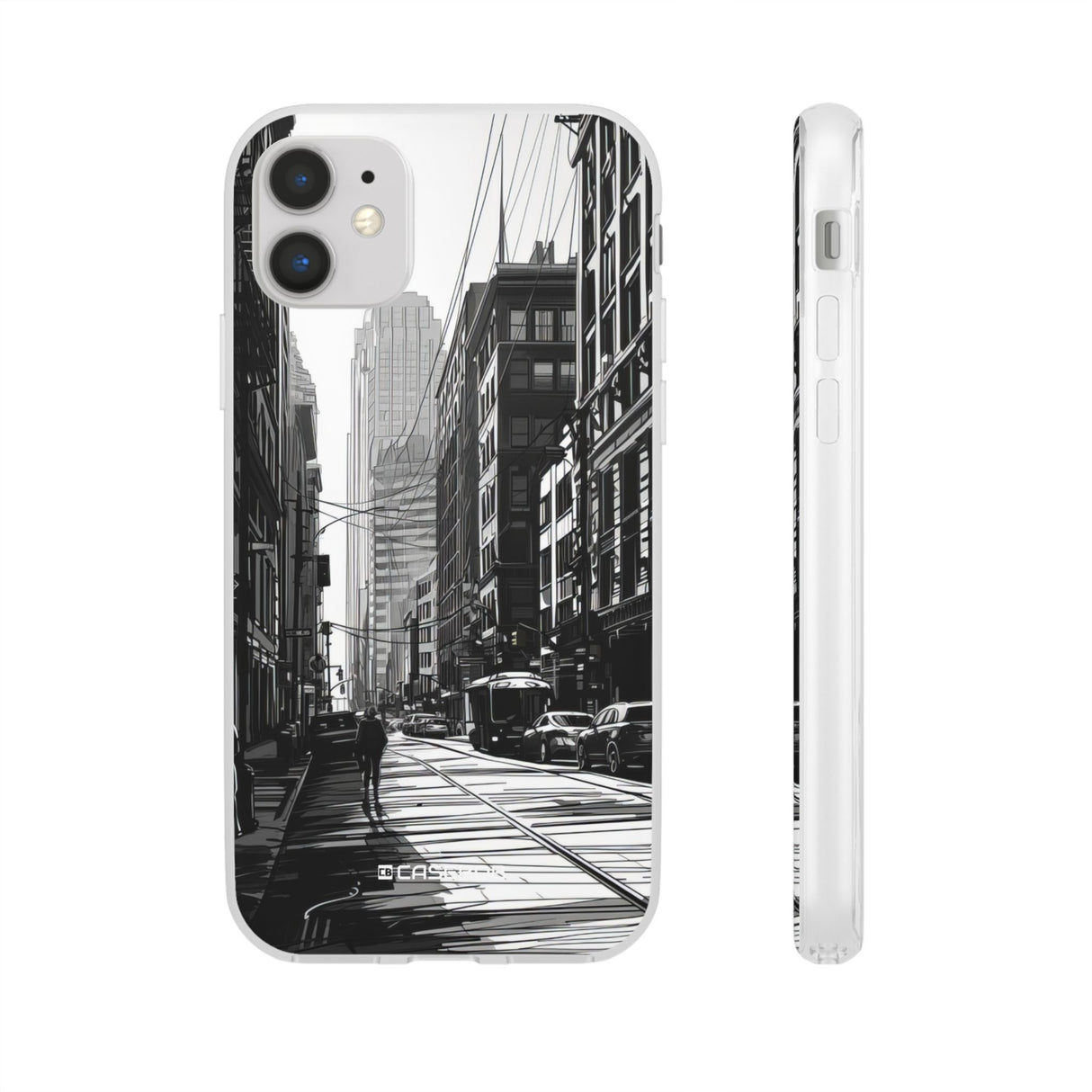 Noir Urban Serenity | Flexible Phone Case for iPhone